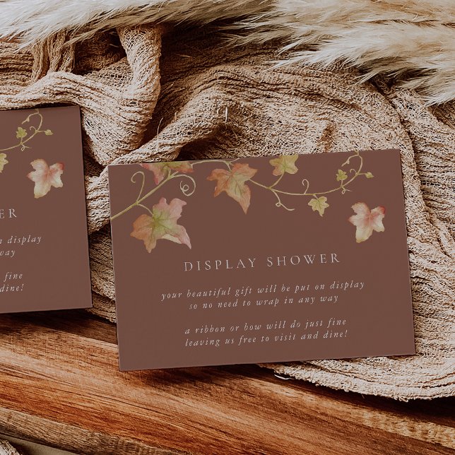 Autumn Leaves Modern Fall Display Shower Enclosure Card (Creator Uploaded)