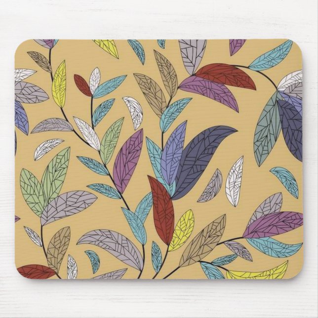 Autumn Leaves Mosaic Mousepad (Front)