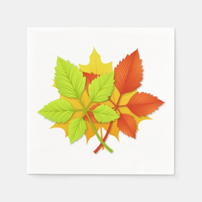 Autumn leaves napkin (Front)