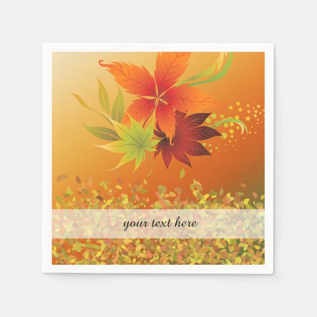 Autumn leaves napkin (Front)