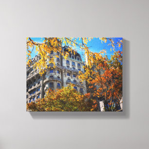 Autumn Leaves New York NYC Architecure Building Canvas Print