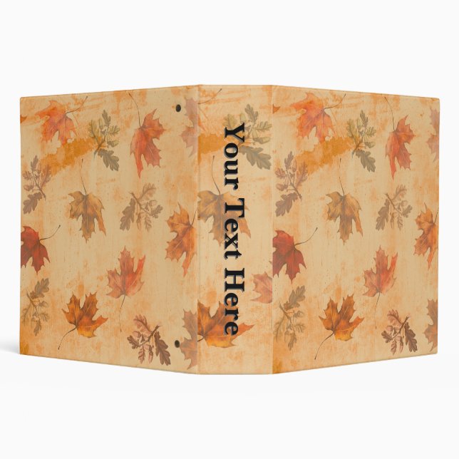 Autumn Leaves on Grunge Background #2 3 Ring Binde Binder (Background)