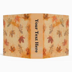 Autumn Leaves on Grunge Background Binder