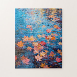 Autumn Leaves on the Lake Fine Art Jigsaw Puzzle