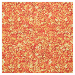 Autumn leaves, orange and gold fabric