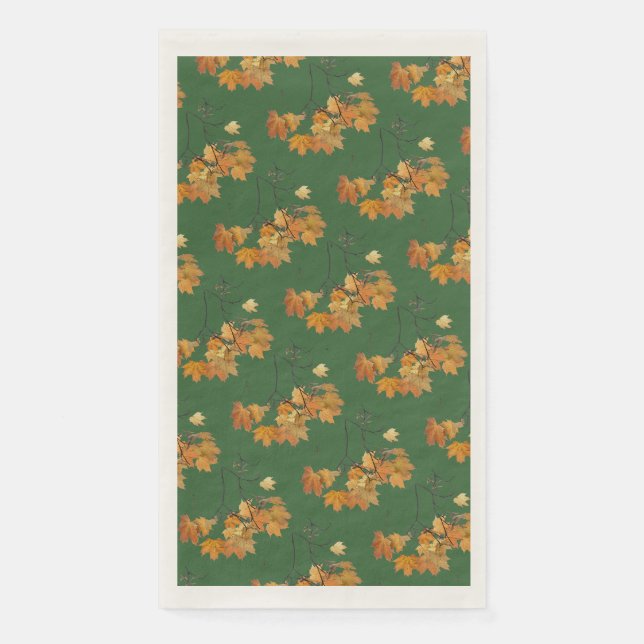 Autumn Leaves Paper Dinner Napkins (Front)