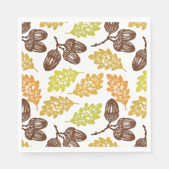Autumn Leaves Paper Napkins (Front)
