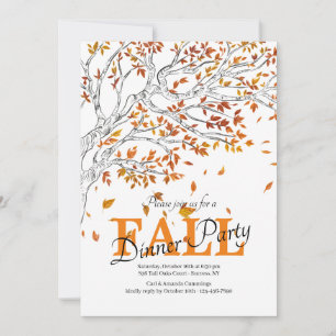 Autumn Leaves Party Invitation
