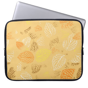 Autumn, Leaves Pattern 4 Laptop Sleeve