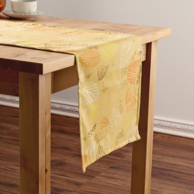Autumn, Leaves Pattern 4 Long Table Runner (In Situ)