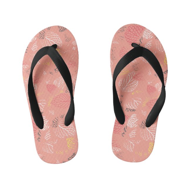 Autumn Leaves Pattern 5 Kid's Flip Flops (Footbed)