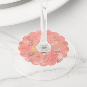 Autumn Leaves Pattern 5 Wine Glass Tag