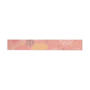 Autumn Leaves Pattern 5 Wrap Around Label
