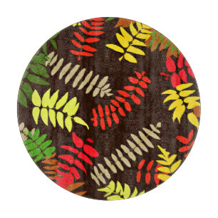 Autumn Leaves Pattern Art Cutting Board