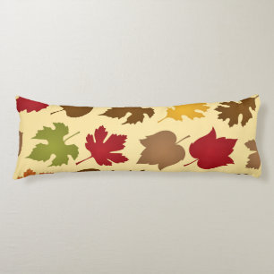 Autumn Leaves Pattern Body Pillow