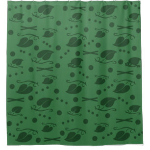Autumn Leaves Pattern Dark Green