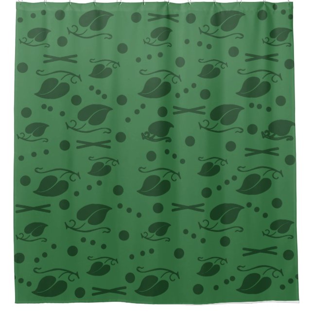 Autumn Leaves Pattern Dark Green (Front)