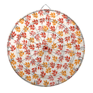 Autumn Leaves Pattern Dartboard