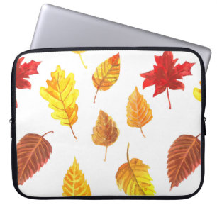 Autumn leaves pattern laptop sleeve