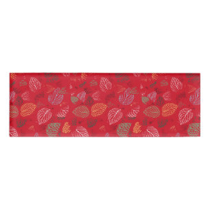 Autumn, Leaves Pattern Name Tag