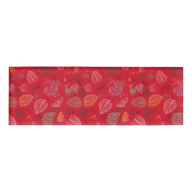 Autumn, Leaves Pattern Name Tag (Front)