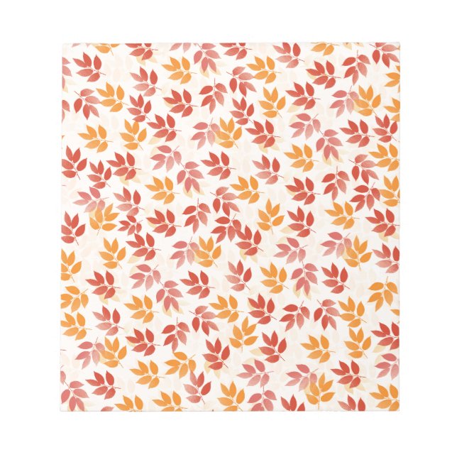Autumn Leaves Pattern Notepad (Front)