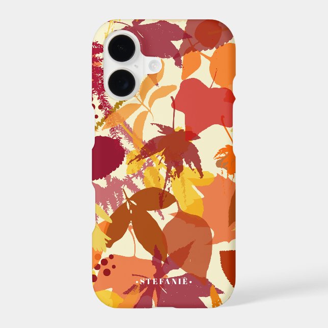 Autumn Leaves Pattern Personalized (Back)