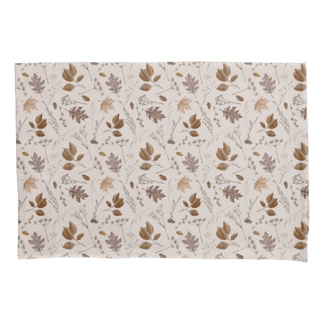 Autumn Leaves Pattern Pillowcase (Front)