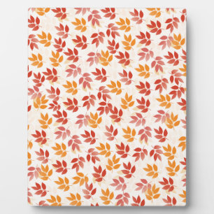 Autumn Leaves Pattern Plaque