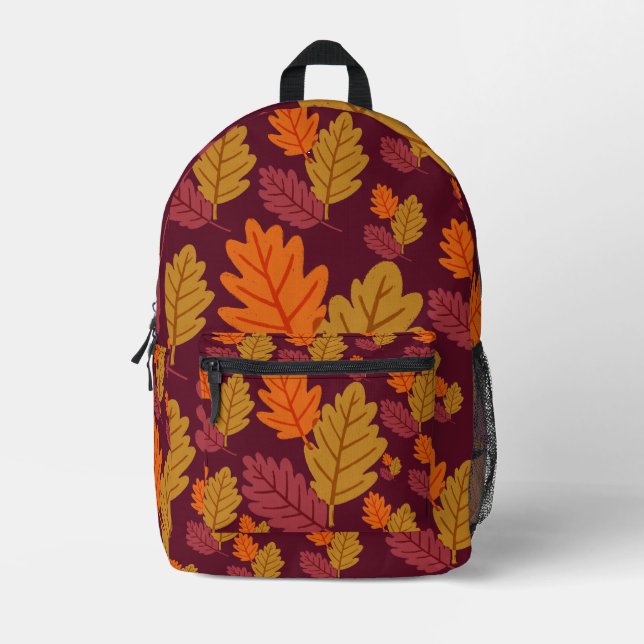 Autumn Leaves Pattern | Printed Backpack (Front)