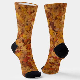 AUTUMN LEAVES PATTERN SOCKS