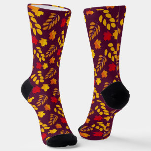 "AUTUMN Leaves" Pattern Socks