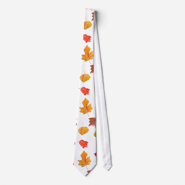 Autumn leaves pattern tie (Front)