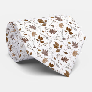 Autumn Leaves Pattern Tie