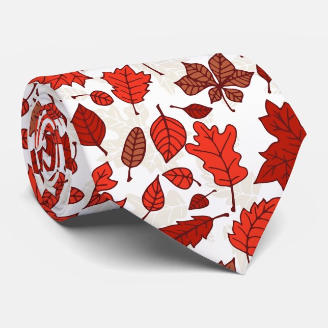 Autumn leaves pattern tie (Rolled)
