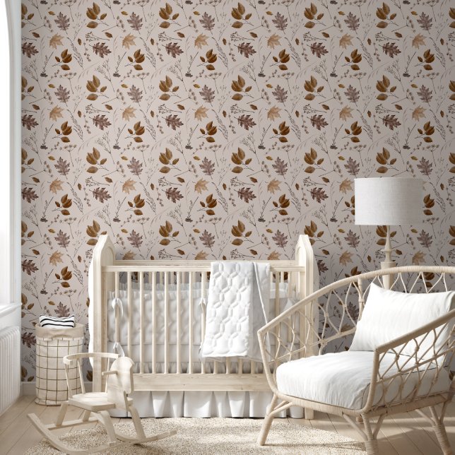 Autumn Leaves Pattern Wallpaper (Kids)
