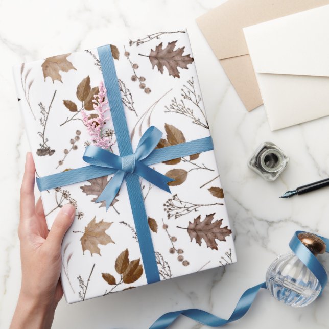 Autumn Leaves Pattern Wrapping Paper (Gifting)