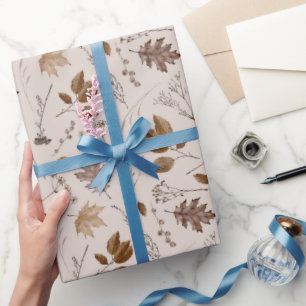 Autumn Leaves Pattern Wrapping Paper
