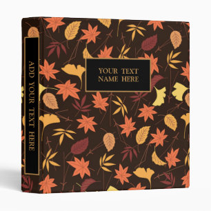 Autumn Leaves Personalized Binder with Custom Text