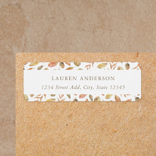 Autumn Leaves Personalized Return Address