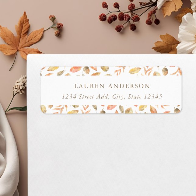 Autumn Leaves Personalized Return Address (Creator Uploaded)