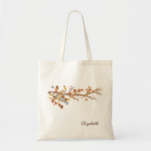 Autumn Leaves -Personalized Tote Bag (Front)