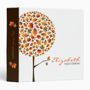 Autumn Leaves Pop Tree Custom Binder