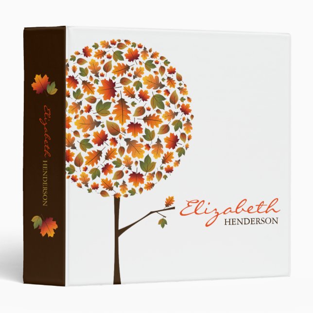 Autumn Leaves Pop Tree Custom Binder (Front/Spine)