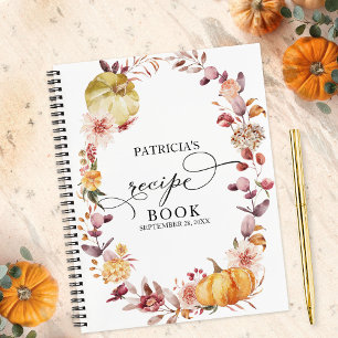 Autumn Leaves Pumpkin Bridal Shower Recipe Book