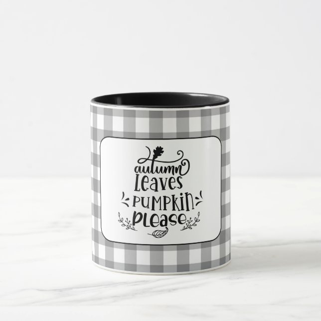 Autumn leaves pumpkin please mug (Center)