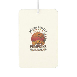 Autumn Leaves Pumpkins Please Halloween Bats Trees Air Freshener