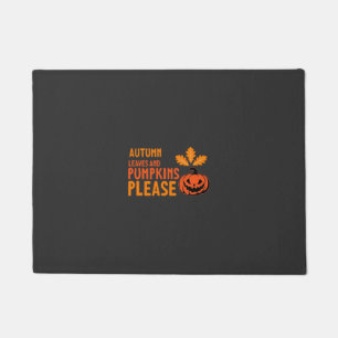 Autumn Leaves Pumpkins Please Halloween Pumpkin Or Doormat