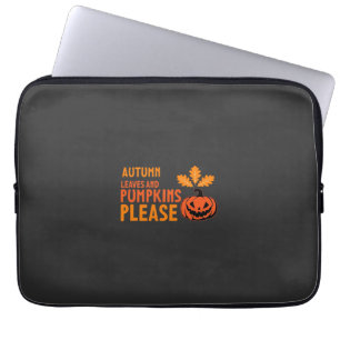 Autumn Leaves Pumpkins Please Halloween Pumpkin Or Laptop Sleeve