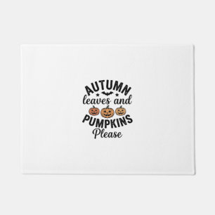 Autumn Leaves Pumpkins Please Vintage Halloween De Doormat